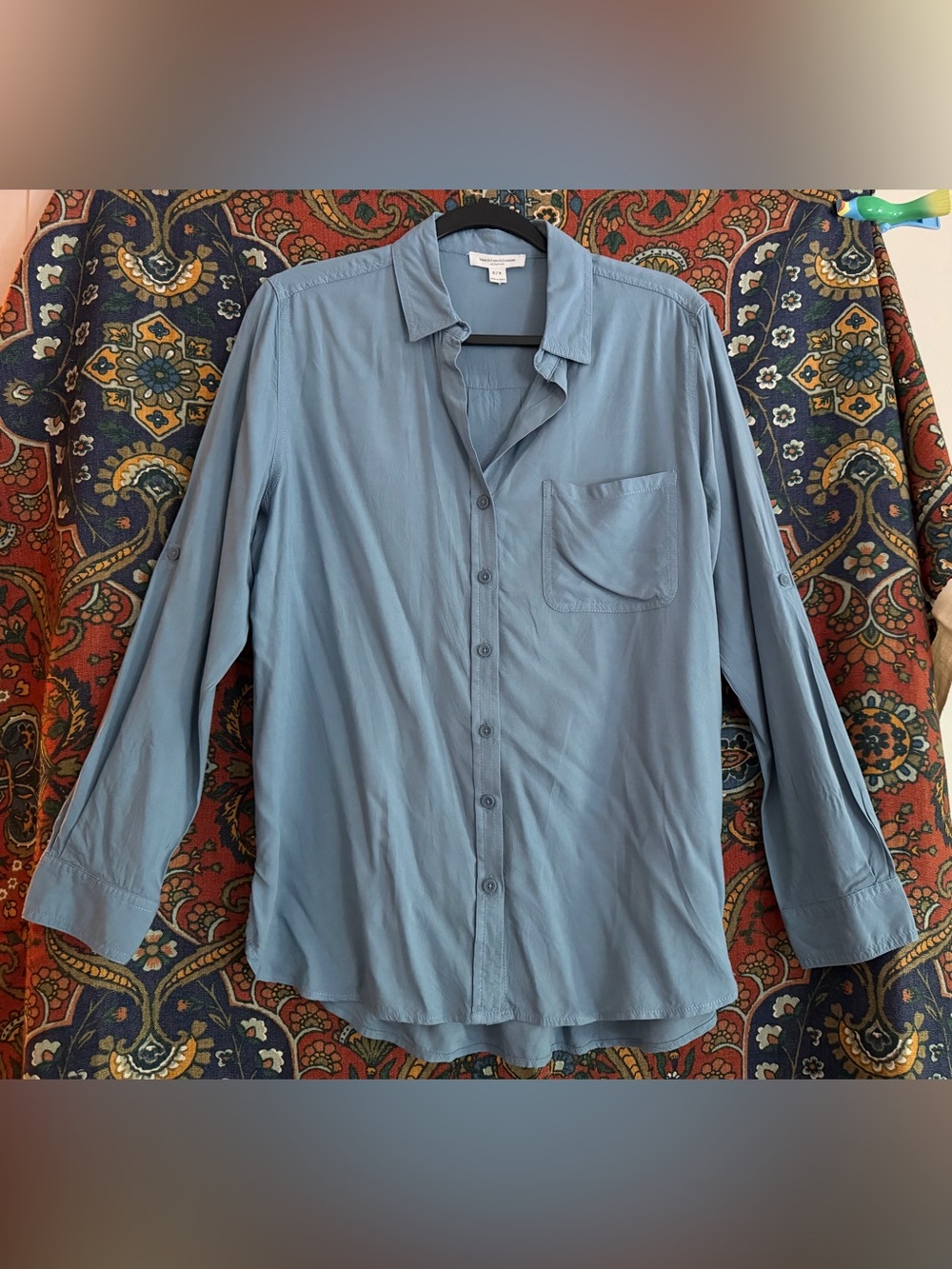 beachlunchlounge Light Dusty Blue Women's Button Down Shirt